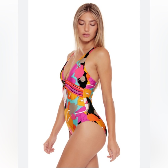 NWT TRINA TURK GEMINI PLUNGE MAILLOT - Picture 5 of 16